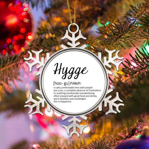 CowkissSign Metal Christmas Tree Ornament Hygge Definition Ornament Hygge Noun Definition Christmas Metal Snowflake Ornament Xmas Tree Decor Dictionary Definition Christmas Decorations Gift
