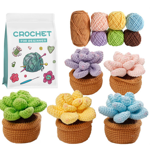 YIFANTER Crochet Kit for Beginners DIY Knitting Supplies Beginner Crochet Starter Kit with Step-by-Step Video Tutorials Crocheting Beginners Knitting Kit Learn to Crochet Kits for Adults and Kids