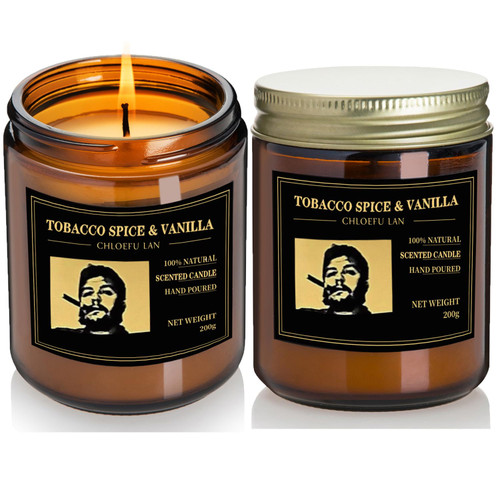 CHLOEFU LAN Smoke and Vanilla Candle for Men, Soy Candles for Home Scented, 7.1oz|45 Hour Burning Highly Scented Valentines Gift, Holiday Candles, Home Decor 2 Pack CHLOEFU LAN Smoke and Vanilla Candle for Men, Soy Candles for Home Scented, 7.1oz|45 Hour Burning Highly Scented Valentines Gift, Holiday Candles, Home Decor 2 Pack