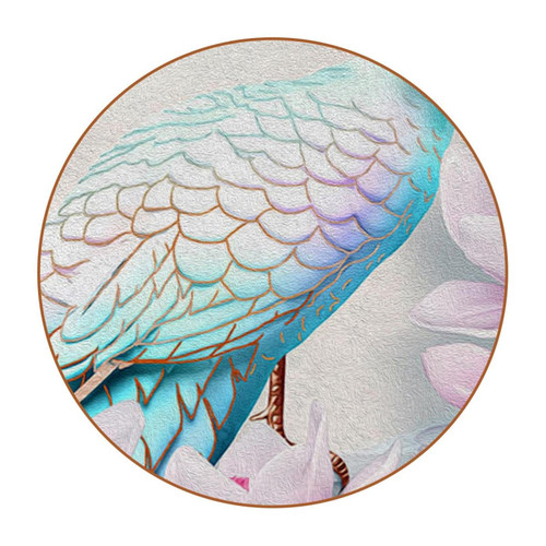 Coasters for Coffee Table, 6 Drink Coasters, Farmhouse Bar Coasters, Cool Housewarming Gift, New Home, Retro Painting Peacock Magnolia Flower