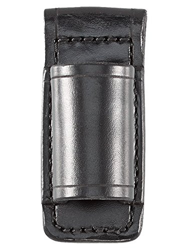 Aker Leather 554 Flashlight Holder, Black, Plain, Fits Streamlight Stinger and Surefire 6P Flashlights