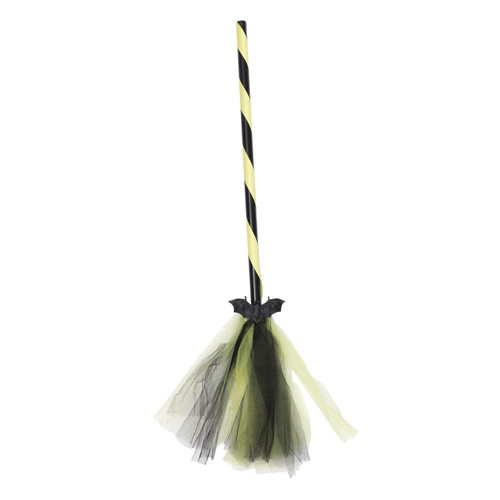 BESTOYARD 4 pcs bat mesh Broom Witch Broomstick for Kids Decorative Bat Broom Kids Witch Broomstick Kids Cosplay Broom Prop Cosplay Bat Broom Mini Witch Broom Plastic Child Paris Halloween