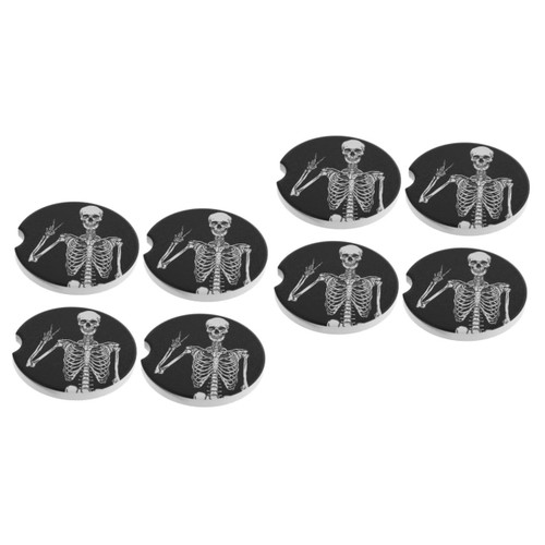 NOLITOY 8 Pcs Absorbent Coaster Table Top Decor Cup Holders for Cars Coasters for Car Halloween Coasters for Drinks Round Cup Coaster Cold Drink Coaster Tea House Coasters Auto Cup Pads