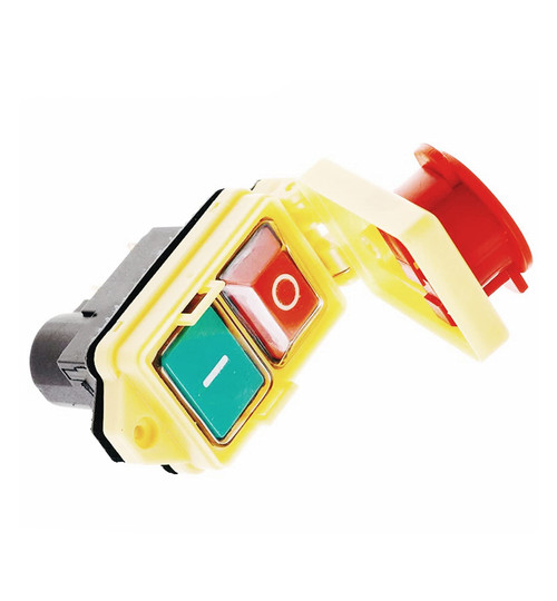 AXTI 250V 16A IP54 Start Stop Switch No Volt Release with Emergency Stop Waterproof Push Button Electromagnetic Switch for Machine