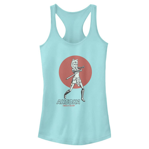 Star Wars Junior's Forces of Destiny Ahsoka Sunset Slim Fit, Scoop Hem Racerback Tank, Cancun, Large Star Wars Junior's Forces of Destiny Ahsoka Sunset Slim Fit, Scoop Hem Racerback Tank, Cancun, Large