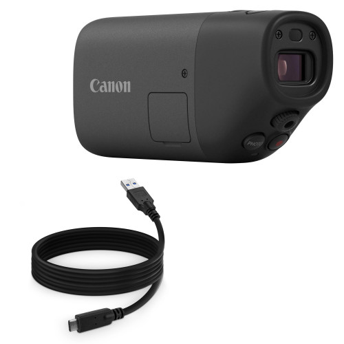 BoxWave Cable Compatible with Canon Zoom Digital Monocular - DirectSync - USB 3.0 A to USB 3.1 Type C, USB C Charge and Sync Cable - 6ft - Black