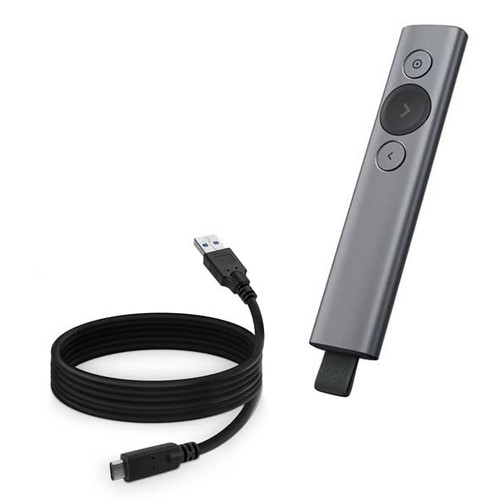 BoxWave Cable Compatible with Logitech Spotlight Presentation Remote - DirectSync - USB 3.0 A to USB 3.1 Type C, USB C Charge and Sync Cable for Logitech Spotlight Presentation Remote - 6ft - Black
