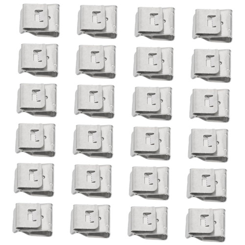 Yardwe 50pcs Photovoltaic Cable Clamp Wire Frame Clips Wiring Frame Clip Trailer Frame Cable Clips Frame Wire Clips Wire Clamp Clips Trailer Wire Clips Metal Electric Wire Stainless Steel