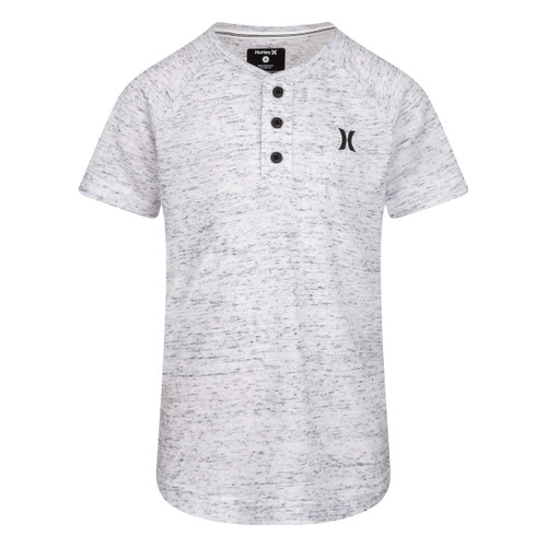Hurley Boys' Henley T-Shirt, White/Black, Large