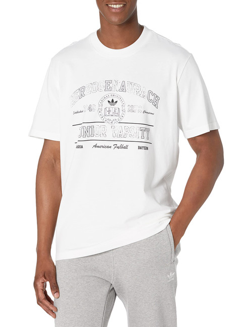 adidas Originals Men's College Tee, White, Large adidas Originals Men's College Tee, White, Large