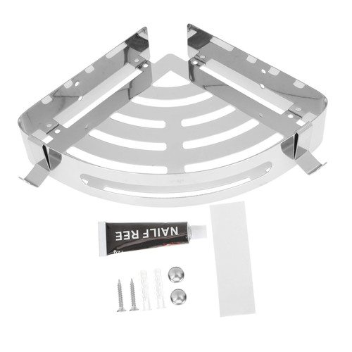 Cabilock Corner Shelf Bathroom Wall Shelf Hanging Storage Shelves Wall soap Holders Bathroom Shelves Adhesive Bathroom Shelf Shower with Adhesive Storage Rack Stainless Steel