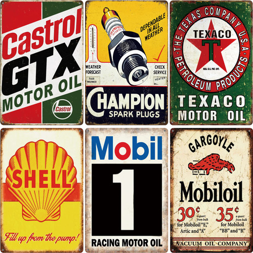 Arpilul Vintage Metal Tin Signs for Garage Room Man Cave Decor-Garage Signs for Men, Vintage Gas Tin Signs and Retro Oil Metal Signs for Garage Man Cave bar Wall Decor (TP-2301,8x12 Inch 6Pieces) Arpilul Vintage Metal Tin Signs for Garage Room Man Cave Decor-Garage Signs for Men, Vintage Gas Tin Signs and Retro Oil Metal Signs for Garage Man Cave bar Wall Decor (TP-2301,8x12 Inch 6Pieces)