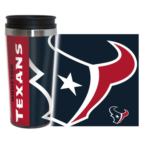 NFL Houston Texans Hype Travel Tumbler, 16-ounce, Blue