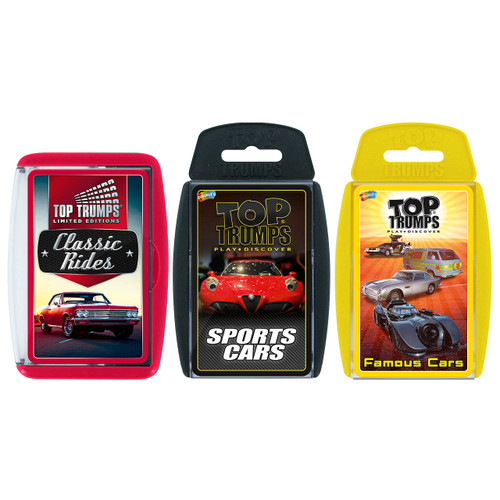 Top Trumps Cars, Cars, Cars Bundle Card Game; Entertaining Educational Games Featuring Classic Rides, Sports Cars, and Famous Cars|Fun Family Game for Ages 6 & up