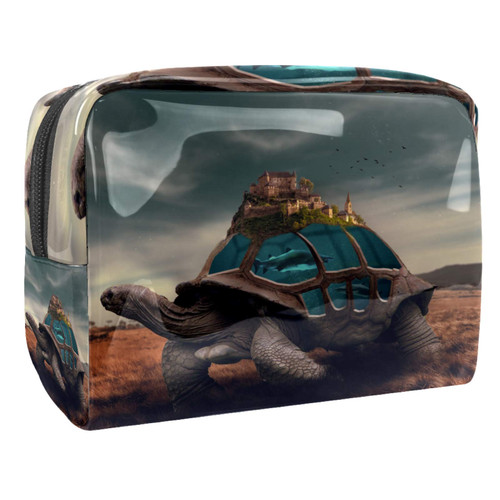 Portable Makeup Bag with Zipper Travel Toiletry Bag for Women Handy Storage Cosmetic Pouch Large Turtles Portable Makeup Bag with Zipper Travel Toiletry Bag for Women Handy Storage Cosmetic Pouch Large Turtles