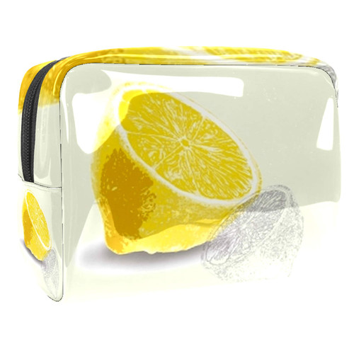 Portable Makeup Bag with Zipper Travel Toiletry Bag for Women Handy Storage Cosmetic Pouch Lemon Peel Portable Makeup Bag with Zipper Travel Toiletry Bag for Women Handy Storage Cosmetic Pouch Lemon Peel