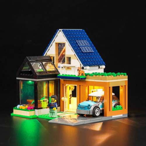 VONADO LED Light Kit for Lego City Family House and Electric Car 60398, Creative Lighting Set Accessories Compatible with Lego 60398 Building Set (Lights Only, No Models)