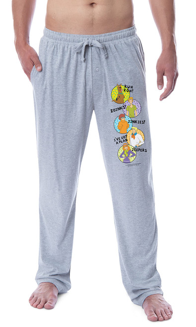 Scooby-Doo Mens' Scooby Shaggy Velma Fred Daphne Sleep Pajama Pants (Medium)