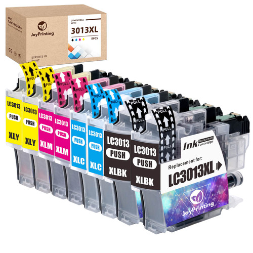 JoyPrinting LC3013 Ink Cartridges Replacement for Brother LC-3011 LC3011 LC3013XL Compatible with Brother MFC-J491DW MFC-J497DW MFC-J895DW MFC-J690DW Printers (Black, Cyan, Magenta, Yellow, 8-Pack) JoyPrinting LC3013 Ink Cartridges Replacement for Brother LC-3011 LC3011 LC3013XL Compatible with Brother MFC-J491DW MFC-J497DW MFC-J895DW MFC-J690DW Printers (Black, Cyan, Magenta, Yellow, 8-Pack)