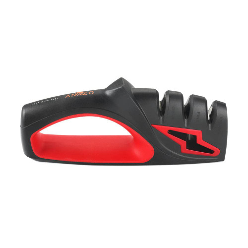 ANAZO Knife sharpener, Knife sharpening, Kitchen Blade and Scissors Sharpening Tool, Handheld Knife Sharpeners for Kitchen Knives and pocket Knife, Really Works for Ceramic and Steel Knives.