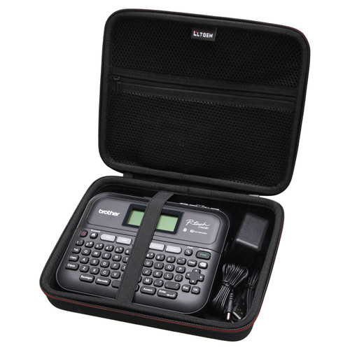 LTGEM Hard Case for Brother P-Touch PT- D610BT / PT-D410 / PTD600 / PT-D460BT/ PTD400AD Label Maker - Travel Protective Carrying Storage Bag(Black+Black)