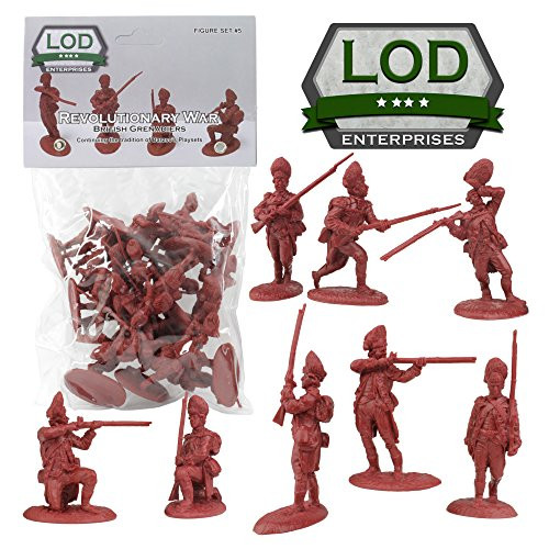 LOD Revolutionary War British Army Grenadier Soldiers - 16 Red 1:32 Figures