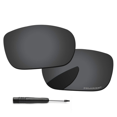 PapaViva Replacement Lenses & Screwdriver for Oakley TwoFace OO9189 Sunglass Black Grey - Polarized