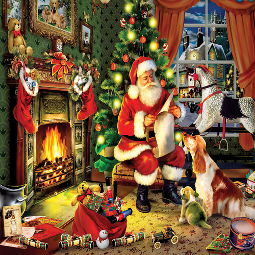 Vinciph Christmas Santa Claus Fireplace Christmas Tree Tapestry Wall Hanging, Background Cloth Tapestry Wall Decoration for Living Room,Bedroom,Dorm,Party Backdrop,80x60 inch(200x150 cm)