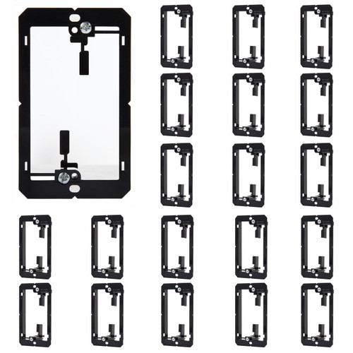 20 Pack Single Gang Low Voltage Mounting Bracket, Wall Plate Cable Pass Through, Multipurpose Drywall Mounting Wall Plate Bracket