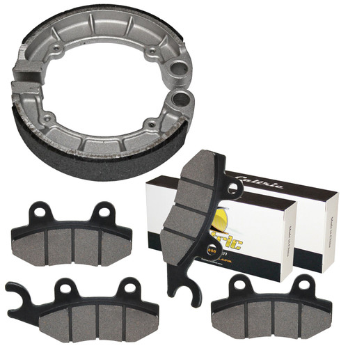 Caltric Front & Rear Brake Pads Shoes Compatible with Kawasaki Klf300 Bayou 300 4X4 1995-2000