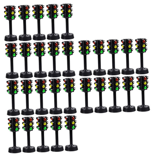 Totority 30 Pcs Traffic Light Model Toy Traffic Light Traffic Light Toy for Kids Road Traffic Light Lamp Race car Light Plasma Mini Decor Signal Light Toy Street Light Child Mini Light abs