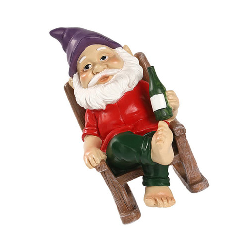EXQUIMEUBLE Decorate Resin gnome Sculpture Funny gnome Statue Funny Garden gnome Funny Garden Figurines Lawn gnome Figurine Gnomes Garden Sculpture Garden gnome Decoration Norway Outdoor