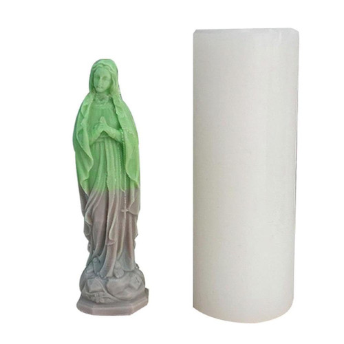3D Candle Molds Virgin Marys Statues Mold Marys Sculpture Silicone Mold for Aromatherapys DIY Craft Tool Home Decors 3D Virgin Marys Candle Mould