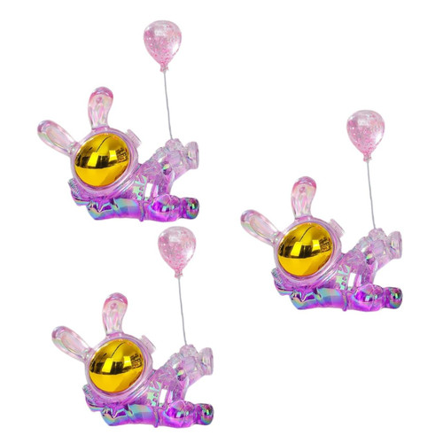 Garneck 3pcs Year of The Rabbit Space Rabbit Home Decor car Decoration Office decore Balloon Animal Decor car Rabbit Figurine Resin Bunny Statue Home Adorn Cartoon Rabbit Ornament Desktop