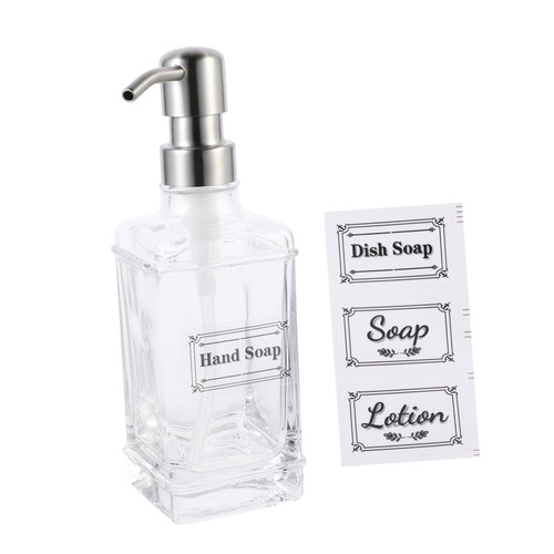 Garneck soap Dispenser Pump Glass Dispenser Bottle Glass containers Shampoo Dispenser Bottle terrariums Empty refillable Glass Pump Bottles Glass Shampoo Bottle Lotion Liquid Pump