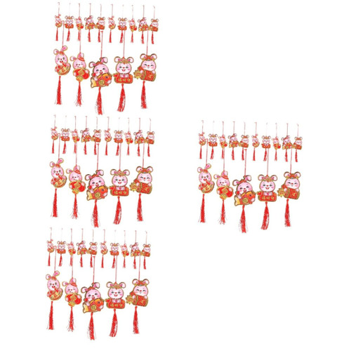 EXCEART 60 Pcs Year of The Rabbit Bronzing Ornament Car Feng Shui Hanging Ornament 2023 Rabbit Year Ornament New Year Hanging Pendants Fortune Rabbit Pendant Paper Tassel Chinese Knot EXCEART 60 Pcs Year of The Rabbit Bronzing Ornament Car Feng Shui Hanging Ornament 2023 Rabbit Year Ornament New Year Hanging Pendants Fortune Rabbit Pendant Paper Tassel Chinese Knot
