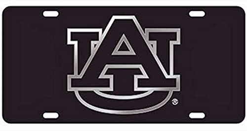 Dixie Dawgs Auburn Laser Cut License Plate Car Tag Black on Black