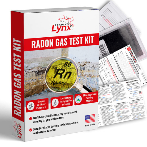 EPA-Approved Radon Gas Detector Test Kit, Lab Fee Included - 48-Hour Short Term Radon Testing with Results in 3-5 Days - Just Expose, Apply Postage + Mail, and Get Results
