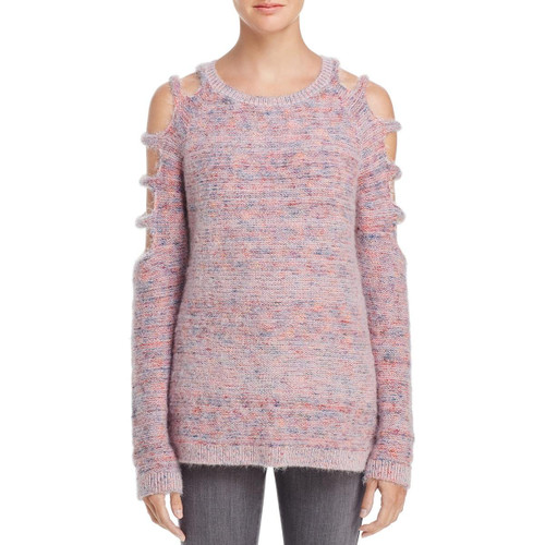 Banjara Women's Cold Shoulder Cut Out Knit Pullover Sweater Pink Size XS