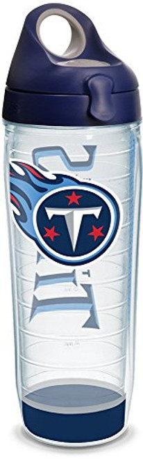Tervis 1230899 NFL Tennessee Titans Stripe Tumbler with Wrap and Navy with Gray Lid 24oz Water Bottle, Clear Tervis 1230899 NFL Tennessee Titans Stripe Tumbler with Wrap and Navy with Gray Lid 24oz Water Bottle, Clear