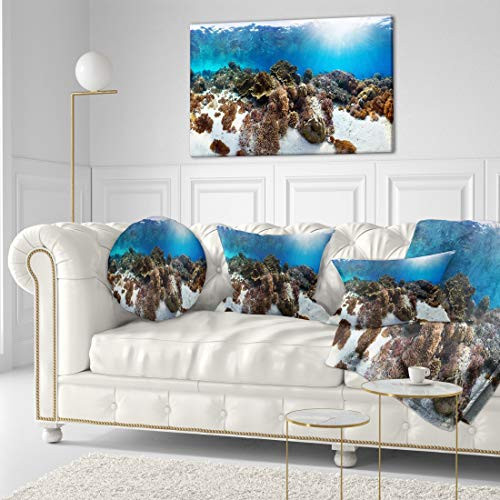 Designart Indonesia Underwater Panorama-Photography Canvas Art Print-40x20, 40x20, Blue Designart Indonesia Underwater Panorama-Photography Canvas Art Print-40x20, 40x20, Blue