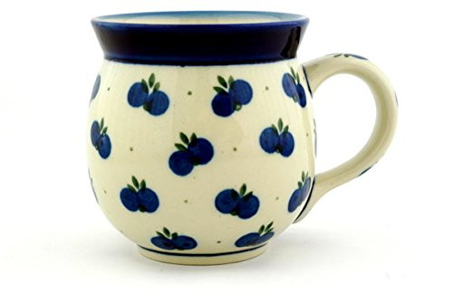 Polish Pottery Bubble Mug 16 oz Wild Blueberry