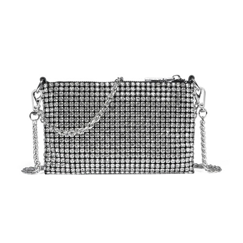 NOGUTU Crystal Crossbody Bag Small Rhinestone Purse Mini Rhinestone Evening Handbag Party Clutches for Women