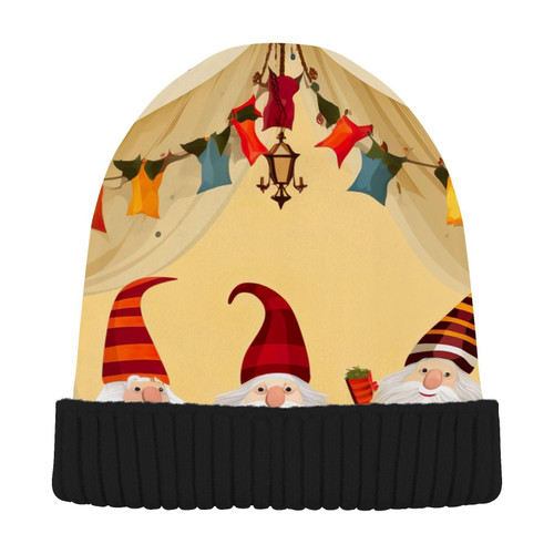 Christmas Winter Gnome Beanie Hat for Men Women Beanie Winter Hat Soft Knit Beanie Hat Slouchy Beanies for Christmas Multi