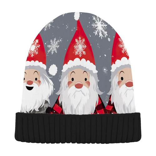 Christmas Winter Gnome Beanie Hat for Men Women Beanie Winter Hat Cuffed Beanie Unisex Knit Hats for Cold Weather Multi