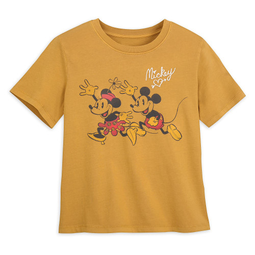 Disney Mickey and Minnie Mouse Vintage T-Shirt for Women, Size XS Multicolored Disney Mickey and Minnie Mouse Vintage T-Shirt for Women, Size XS Multicolored