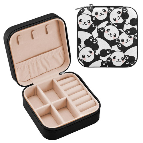 Emelivor Cute Panda Travel Jewelry Case PU Leather Portable Jewelry Box Travel Jewelry Organizer Small Jewelry Box for Ring Earring Bracelet Gifts Necklace Display Box Holder for Women Girls Emelivor Cute Panda Travel Jewelry Case PU Leather Portable Jewelry Box Travel Jewelry Organizer Small Jewelry Box for Ring Earring Bracelet Gifts Necklace Display Box Holder for Women Girls