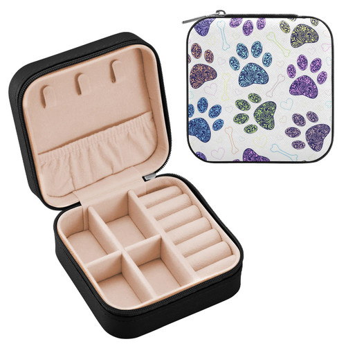 Emelivor Floral Cute Paws Travel Jewelry Case PU Leather Portable Jewelry Box Jewelry Travel Organizer Small Jewelry Box for Ring Necklace Bracelet Earring Gifts Display Box Holder for Women Girls Emelivor Floral Cute Paws Travel Jewelry Case PU Leather Portable Jewelry Box Jewelry Travel Organizer Small Jewelry Box for Ring Necklace Bracelet Earring Gifts Display Box Holder for Women Girls