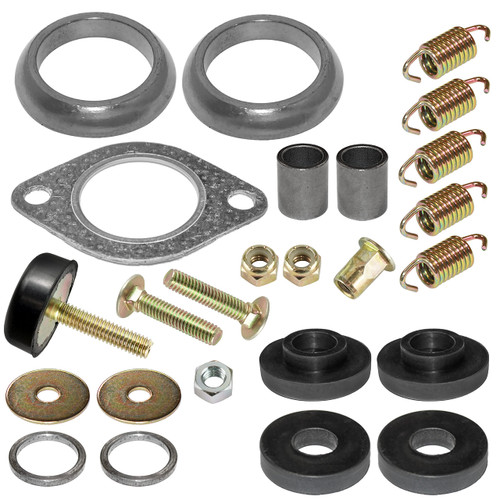 Caltric Exhaust Muffler Silencer Kit Compatible with Polaris Ranger 425 500 2X4 4X4 6X6 2004-2005