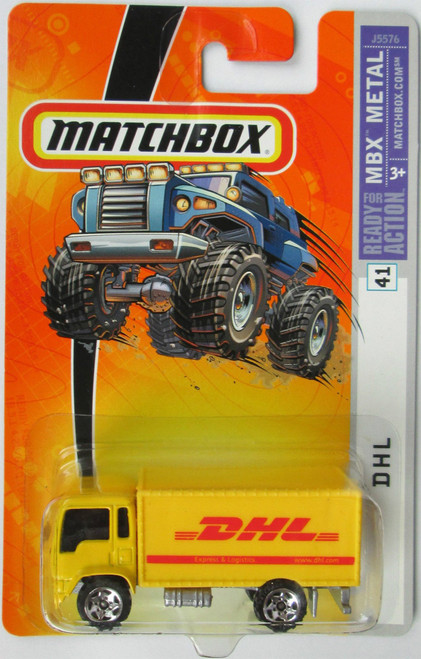 Matchbox Mattel 2005 1:64 Scale Yellow DHL Delivery Van Die Cast Car #41 Matchbox Mattel 2005 1:64 Scale Yellow DHL Delivery Van Die Cast Car #41